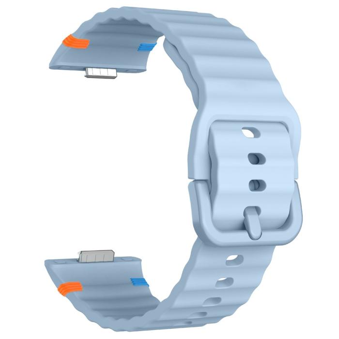 Bild 4,  Huawei Watch Fit 4 Pro / 4 / 3 Klockarmband Wave Silikon Blå