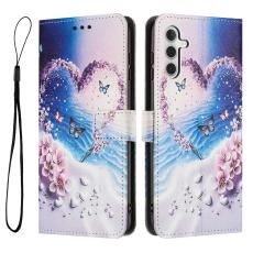  Samsung Galaxy A27 5G Fodral L&auml;der Hj&auml;rta/Fj&auml;rilar