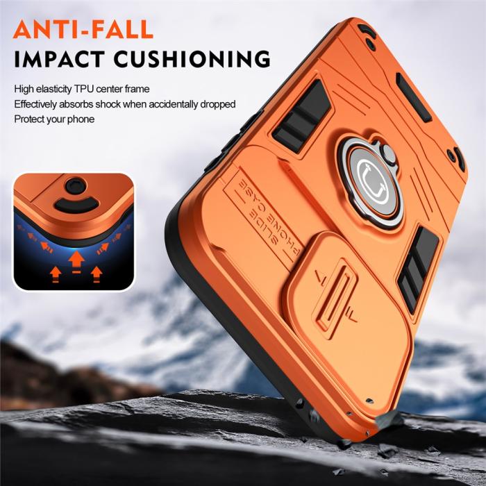 Bild 3,  Samsung Galaxy A27 5G Skal Camshield Kickstand Orange