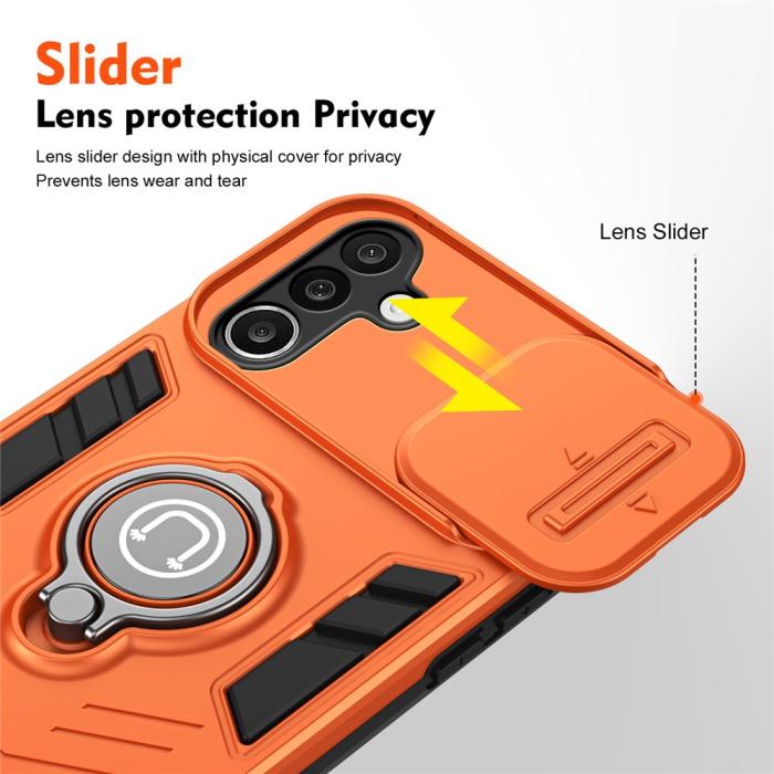Bild 5,  Samsung Galaxy A27 5G Skal Camshield Kickstand Orange