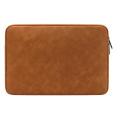  L&auml;der Laptop Sleeve Med Mjukt Foder 14-15.4" Brun