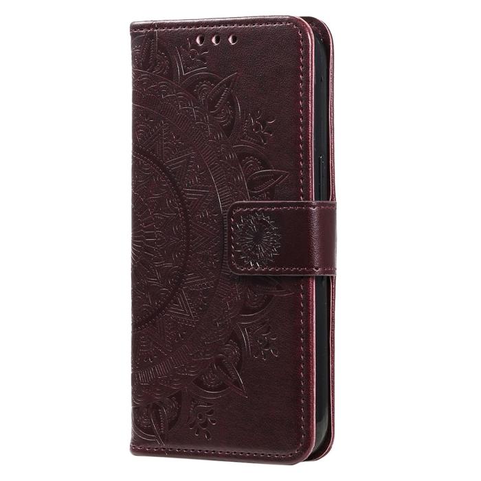 Bild 5,  Sony Xperia 1 VII Fodral Mandala Läder Brun