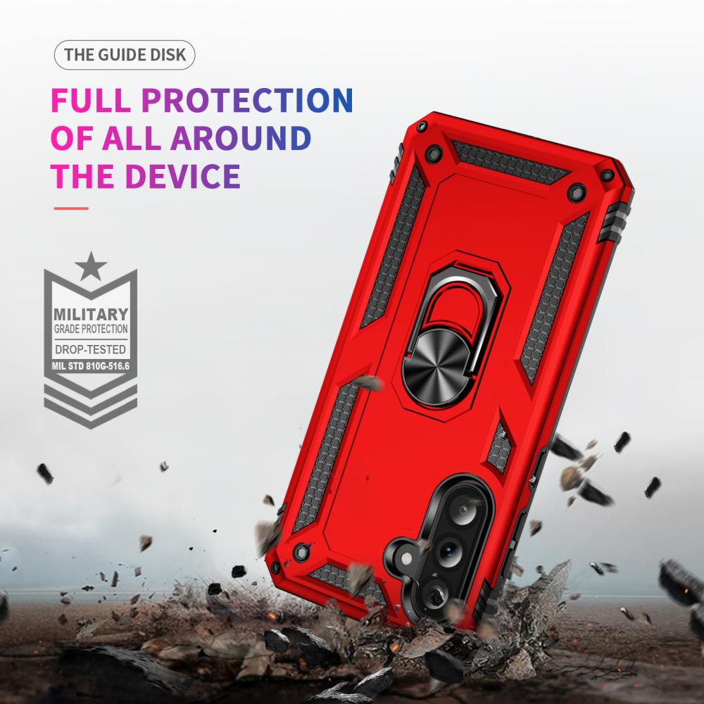  Samsung Galaxy A37 5G Skal Shockproof Hybrid Ring Röd