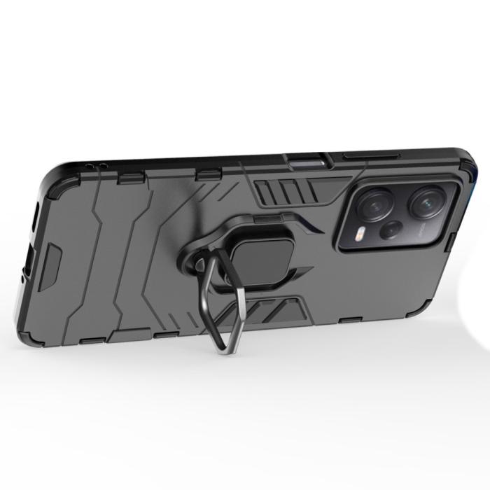 Bild 2,  Xiaomi Redmi Note 12 Pro 5G Skal Ring Hybrid Armor Svart