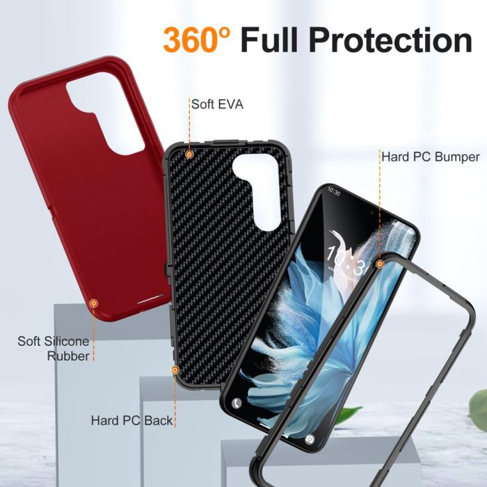 Bild 3,  Galaxy S25 Plus / S24 Plus Skal Xtreme Shockproof Röd/Svart