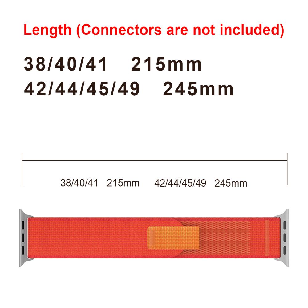 ColorPop Apple Watch 38/40/41/42 mm Armband Nylon Trail Loop Orangeröd