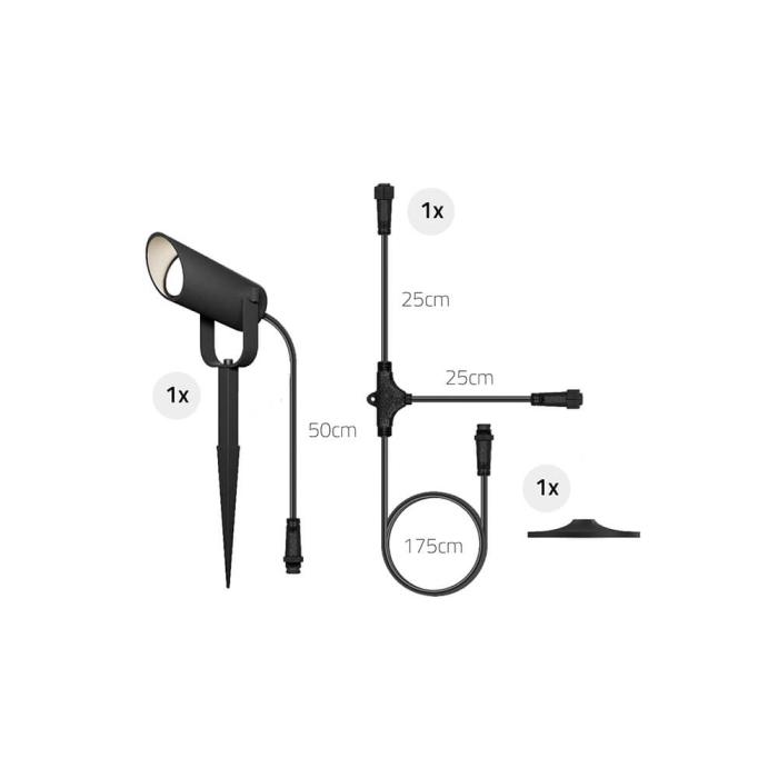 Bild 9, Hombli Hombli Smart Utomhus Spotlight 1-pack RGB CCT Svart