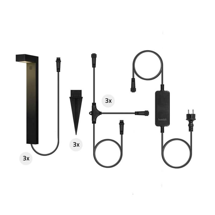 Bild 8, Hombli Hombli Smart Gångbelysning 3-pack RGB CCT Svart