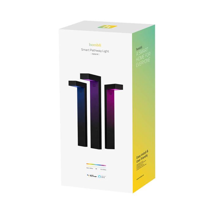 Bild 2, Hombli Hombli Smart Gångbelysning 3-pack RGB CCT Svart