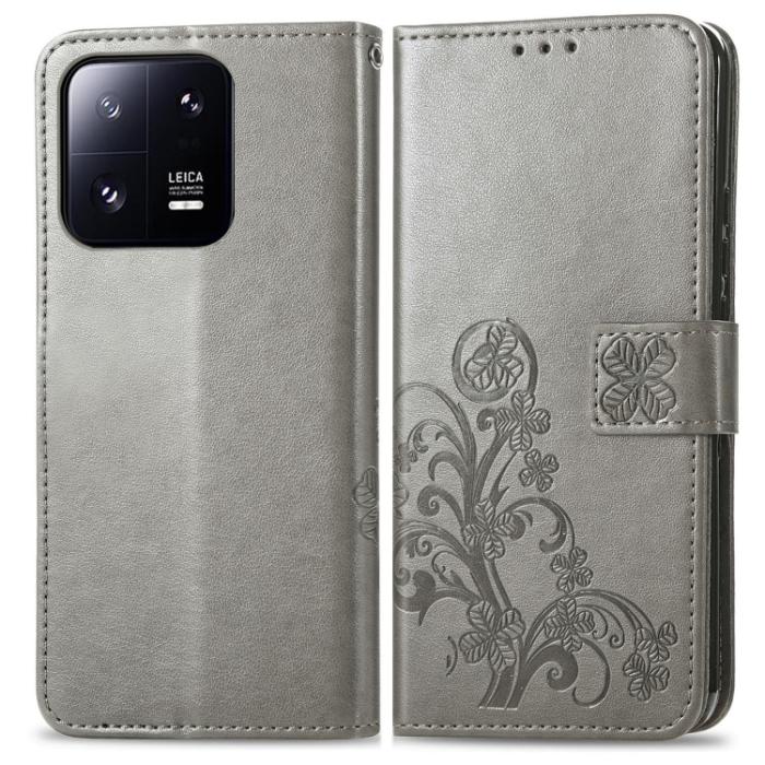Bild 2,  Xiaomi 13 Pro 5G Fodral Med Blommigt Tryck Grå