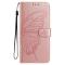  iPhone 17 Fodral Med Fjäril Tryck Roséguld