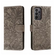  Samsung Galaxy A24 5G Fodral Med Blommigt Tryck Gr&aring;