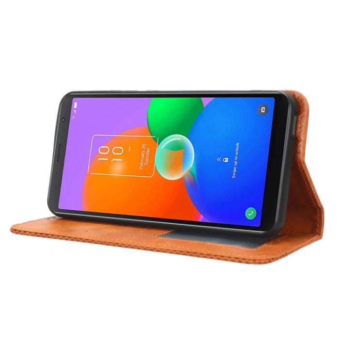 Bild 5,  TCL 403 (2023) Fodral Flip Retro Läder Brun