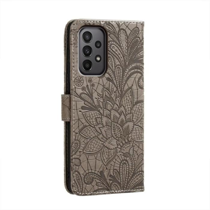 Bild 3,  Samsung Galaxy A24 5G Fodral Med Blommigt Tryck Grå