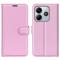  Xiaomi Redmi Note 14 5G Fodral Litchi Läder Ljus Rosa