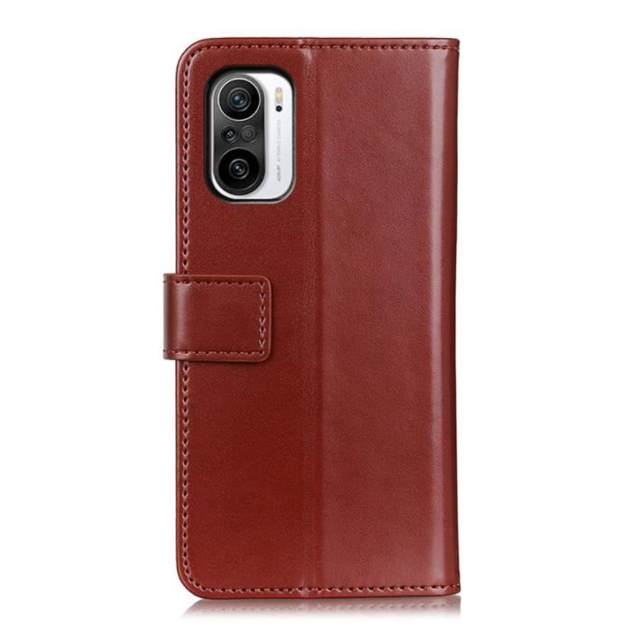 Bild 2,  Xiaomi Mi 11i - Tri-Color Läder Fodral - Brun
