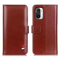  Xiaomi Mi 11i - Tri-Color L&auml;der Fodral - Brun