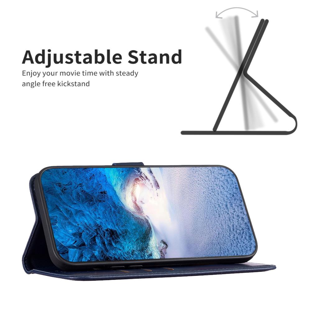 BINFEN BINFEN iPhone 17 Pro Fodral Läder Blå