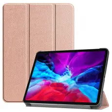  iPad Pro 12.9 (2018/2020) - Tri-Fold St&ouml;djer Apple Pen Laddning - Ros&eacute;guld