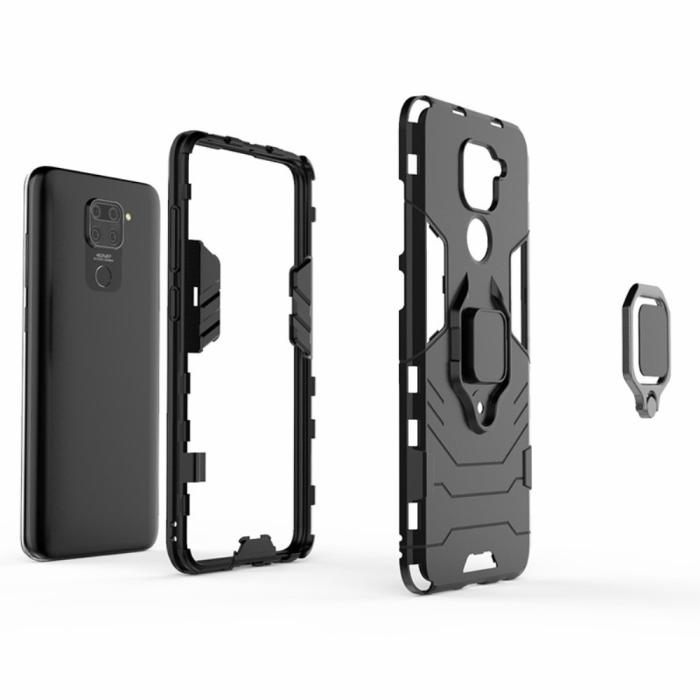 Bild 3,  Xiaomi Redmi Note 9 - Hybrid Ring Skal - Svart