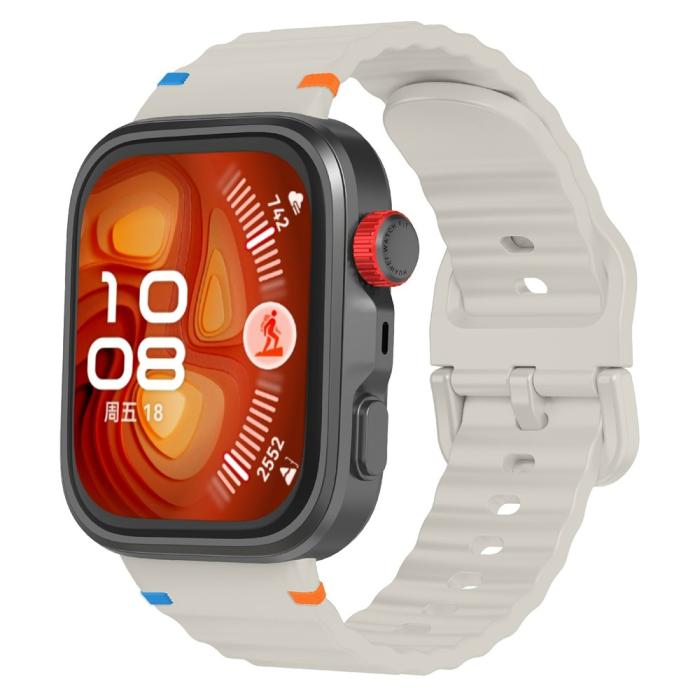Bild 2,  Huawei Watch Fit 4 Pro / 4 / 3 Klockarmband Wave Silikon Starlight