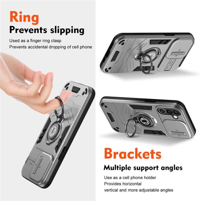 Bild 2,  Samsung Galaxy A27 5G Skal Camshield Kickstand Grå