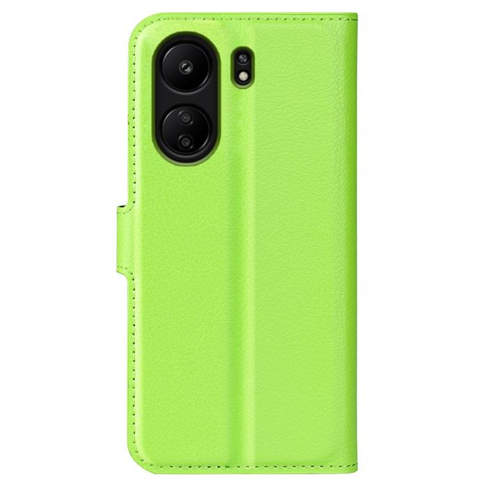 Bild 6,  Xiaomi Redmi 13C 4G Fodral Litchi Läder Grön