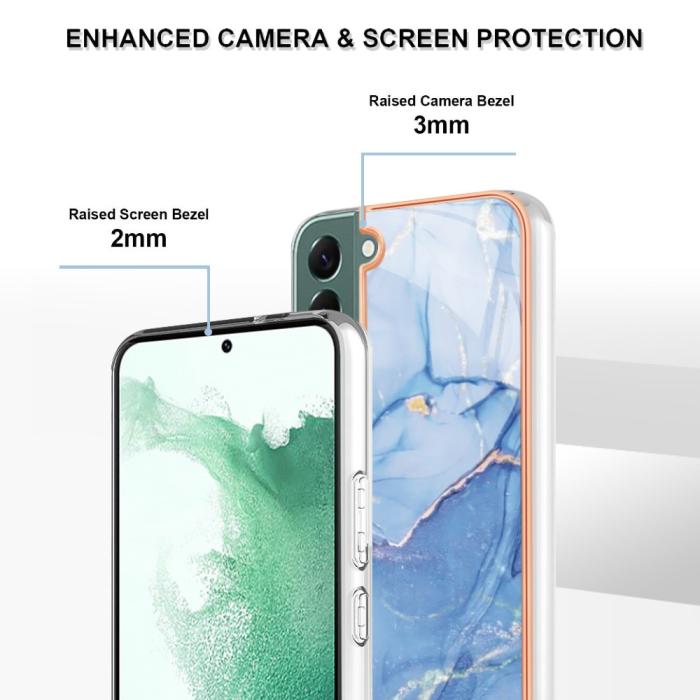 Bild 4,  Samsung Galaxy S23 Plus Skal Marmor TPU Blå