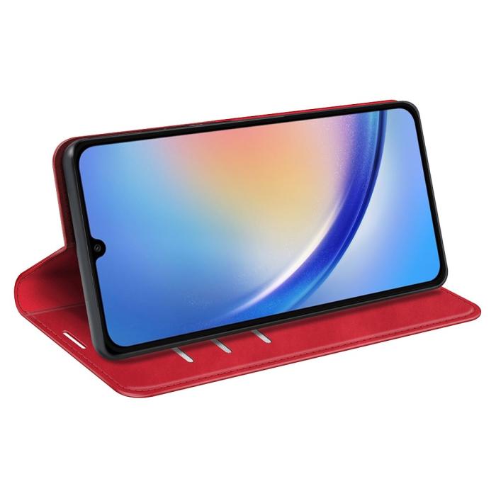 Bild 3,  Samsung Galaxy A35 5G Fodral Flip Skin Touch Röd