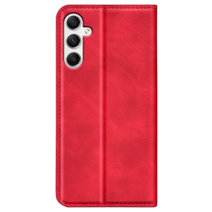 Bild 6,  Samsung Galaxy A35 5G Fodral Flip Skin Touch Röd