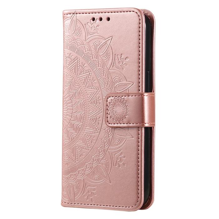 Bild 5,  Sony Xperia 1 VII Fodral Mandala Läder Roséguld