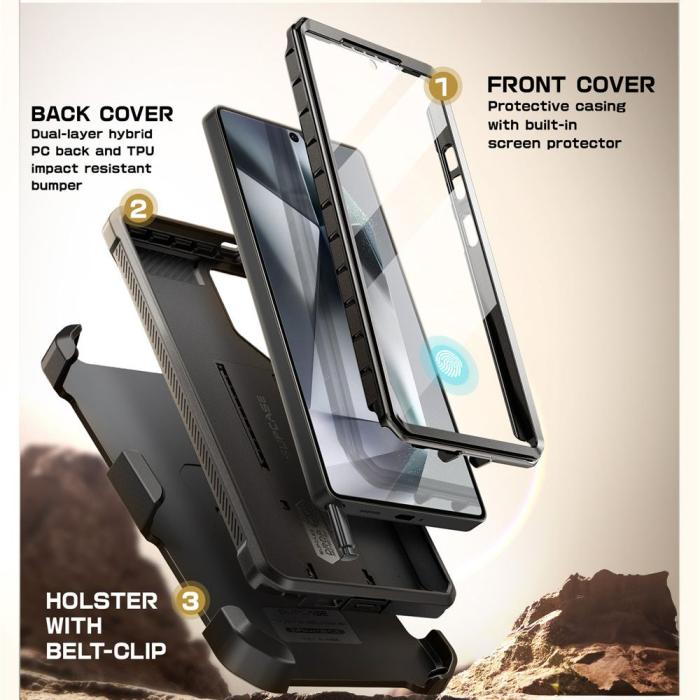 Bild 4, Supcase Supcase Galaxy S25 Ultra Skal 2-SET Unicorn Beetle Pro Svart