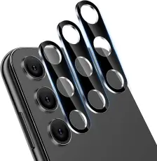  3-Pack Samsung A54 Linsskydd I H&auml;rdat Glas - Svart