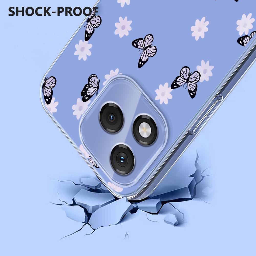  Honor 400 Lite Skal Med Tryck Fjärilar / Blommor