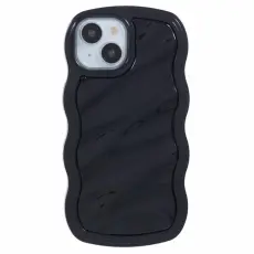  iPhone 15 Mobilskal Wavy Textur Svart