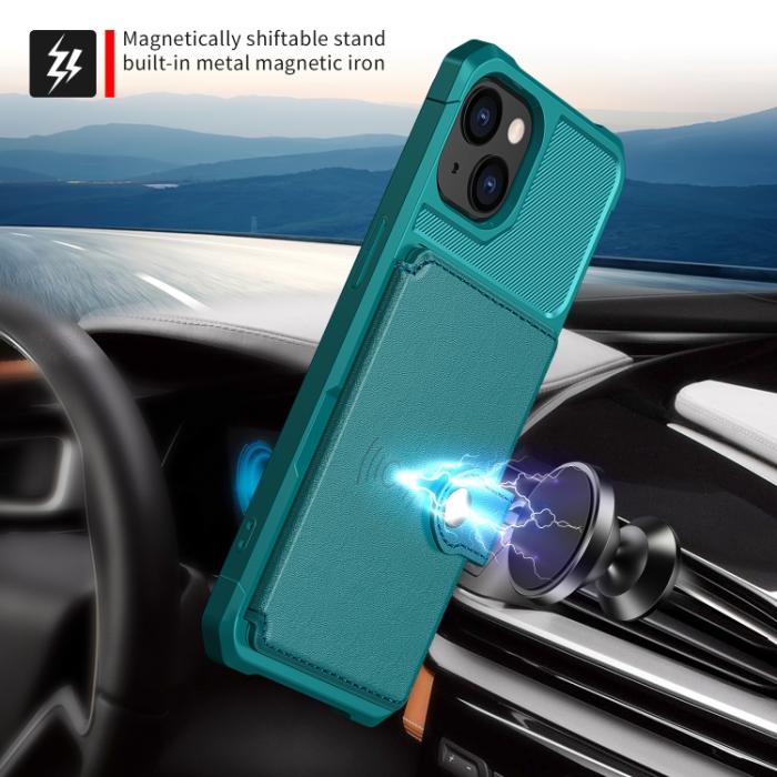 Bild 5,  iPhone 14 Skal Med Magnetiskt Plånbok Cyan