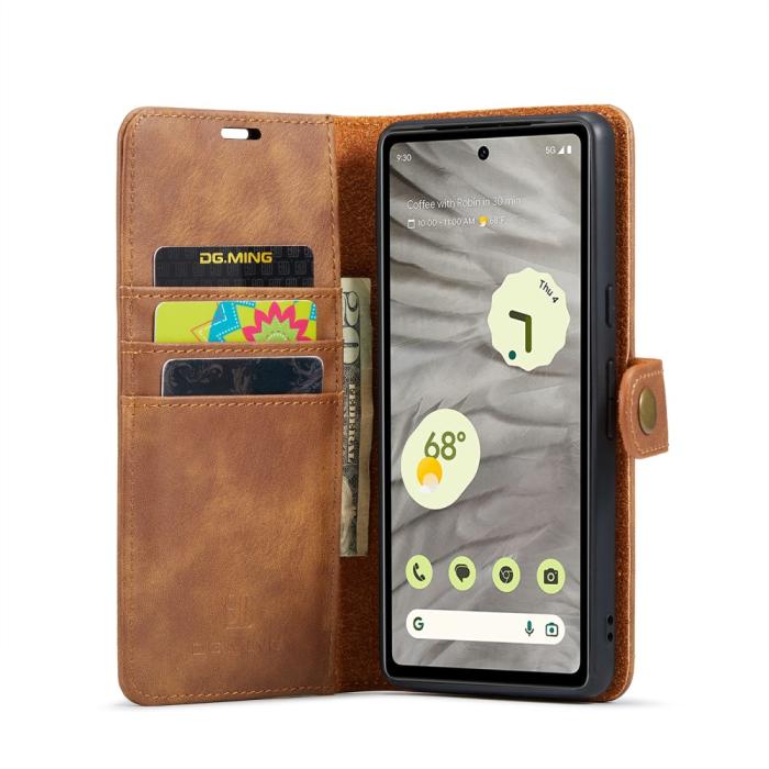 Bild 2, DG.MING DG.MING Google Pixel 8A 2in1 Magnet Fodral Brun