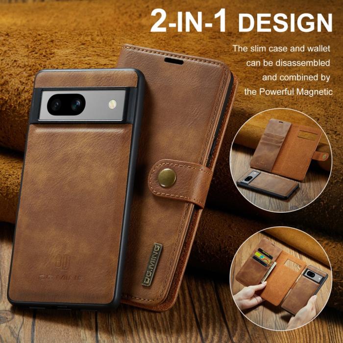 Bild 4, DG.MING DG.MING Google Pixel 8A 2in1 Magnet Fodral Brun