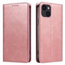  iPhone 15 Plus Fodral Flip L&auml;der Ros&eacute;guld