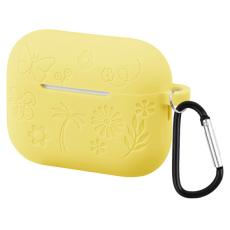  AirPods Pro 3 Skal Med Blommigt Tryck Silikon Gul