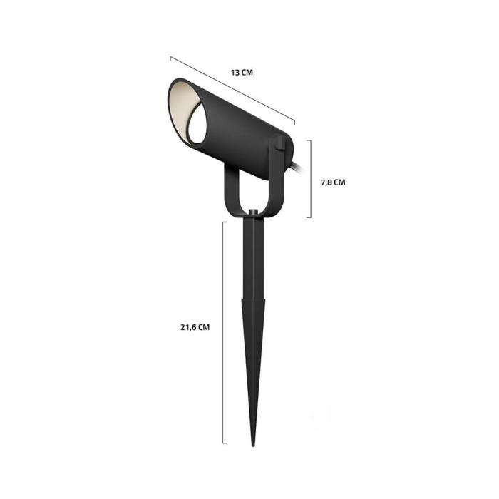 Bild 7, Hombli Hombli Smart Utomhus Spotlight 3-pack RGB CCT Svart