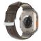 ColorPop Äkta Läder Armband Apple Watch 42/44/45/46/49 mm Mörk Brun