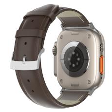 ColorPop &Auml;kta L&auml;der Armband Apple Watch 42/44/45/46/49 mm M&ouml;rk Brun