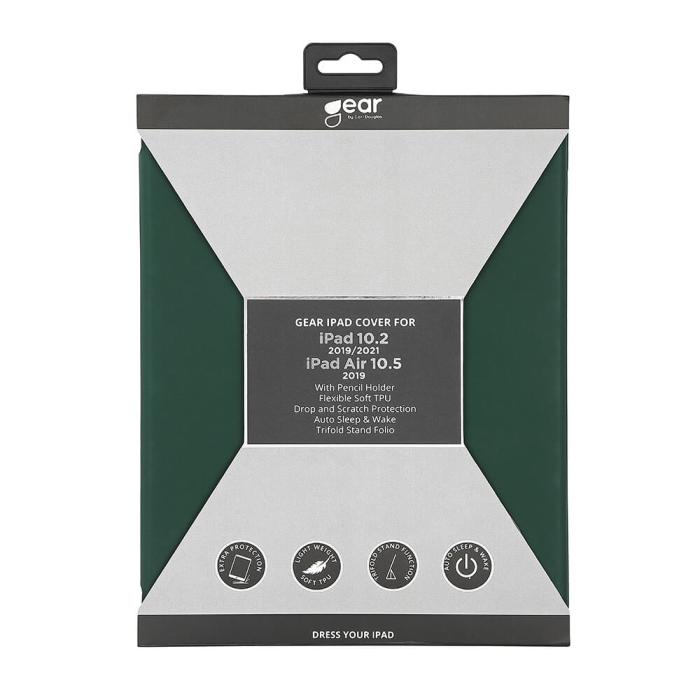 Bild 2, Gear GEAR iPad 10.2 19/20/21 / Air 10.5 Fodral Soft Touch Grön