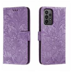  Samsung Galaxy A24 5G Fodral Med Blommigt Tryck Lila