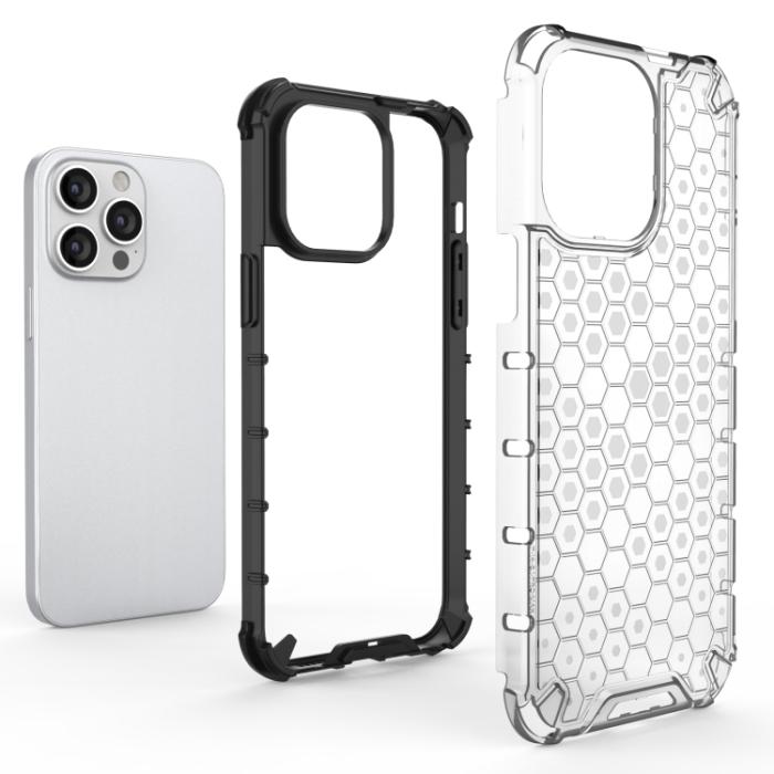 Bild 5,  iPhone 15 Pro Skal Honeycomb Shockproof Grön