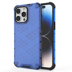  iPhone 15 Pro Skal Honeycomb Shockproof Bl&aring;