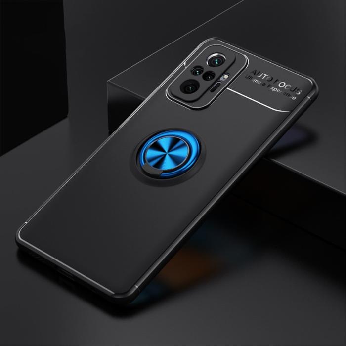 Bild 2,  Xiaomi Redmi Note 10 Pro - Ring Skal - Svart/Blå