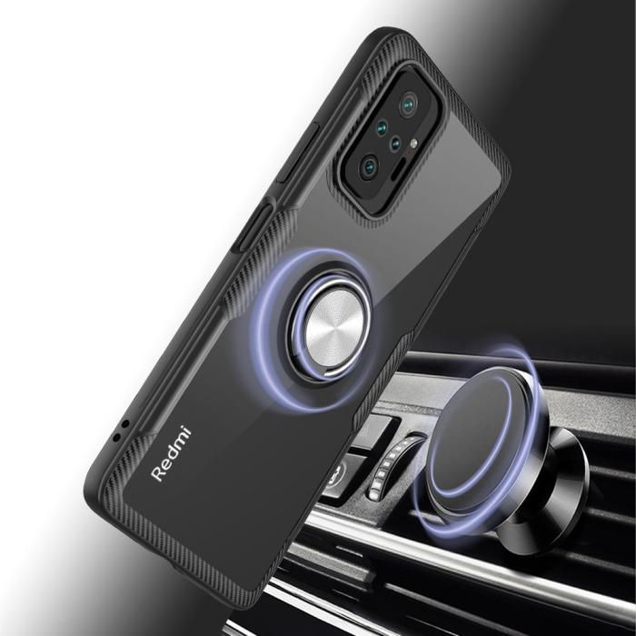 Bild 3,  Xiaomi Redmi Note 10 Pro - Hybrid Ring Skal - Blå/Svart