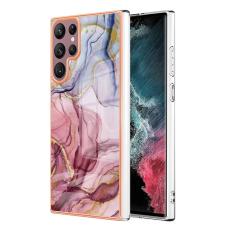  Samsung Galaxy S23 Ultra Skal Marmor TPU Ros&eacute;guld
